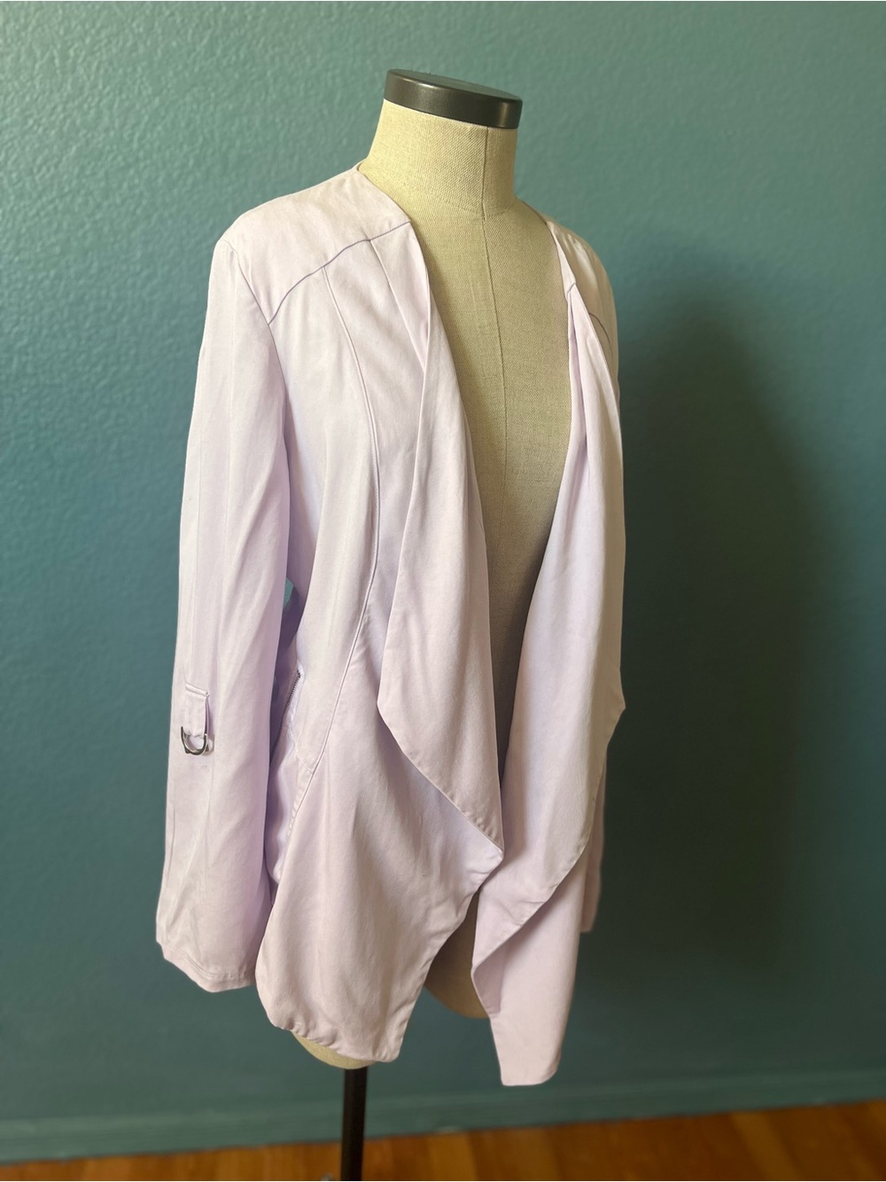 Women’s‎ Chico's Light lilac Purple Open Front utility layering Jacket